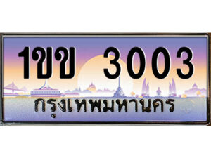 4.ป้ายทะเบียนรถ 1ขข 3003 เลขประมูล ทะเบียนสวย 1ขข 3003 จากกรมขนส่ง