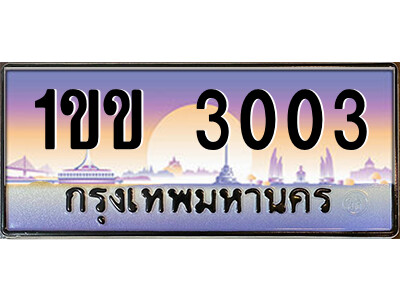 1ขข 3003 4.ป้ายทะเบียนรถ 1ขข 3003 เลขประมูล ทะเบียนสวย 1ขข 3003 จากกรมขนส่ง