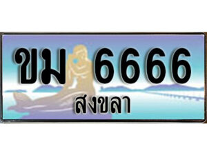 2.ทะเบียนรถสงขลา ขม 6666 เลขประมูล ทะเบียนสวย